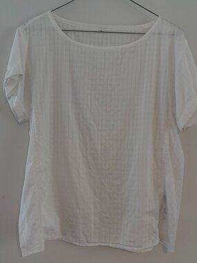 Muji Cotton Short Sleeve Blouse